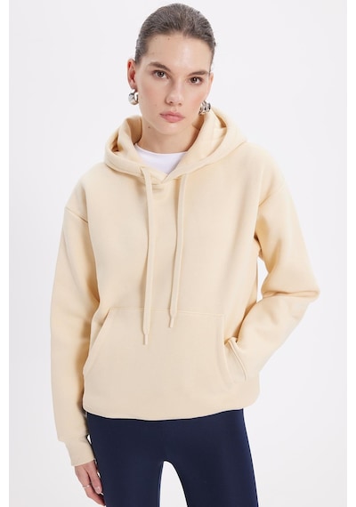 Tudors Kadın Oversize Geniş Kesim Pamuklu Yumuşak Dokulu İçi Polarlı Basic Bej Kapüşonlu Sweatshirt-42092 Bej Tudors Kadın Oversize Geniş Kesim Pamuklu Yumuşak Dokulu İçi Polarlı Basic Bej Kapüşonlu Sweatshirt-42092 Bej