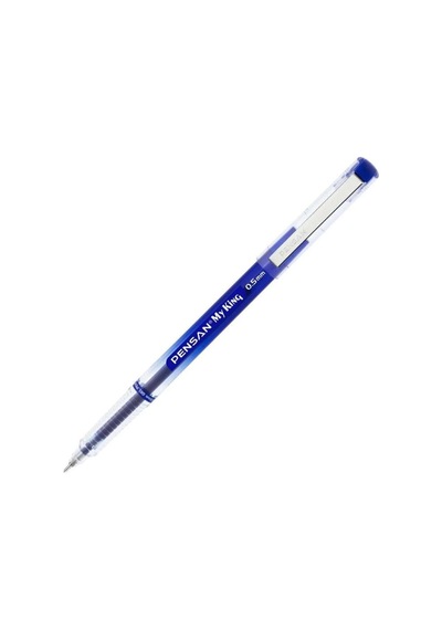 My King İğne Uçlu Metal Klipsli Jel Tükenmez Kalem 0.5 Mm Mavi - 5 Adet Gnsrkfaz914