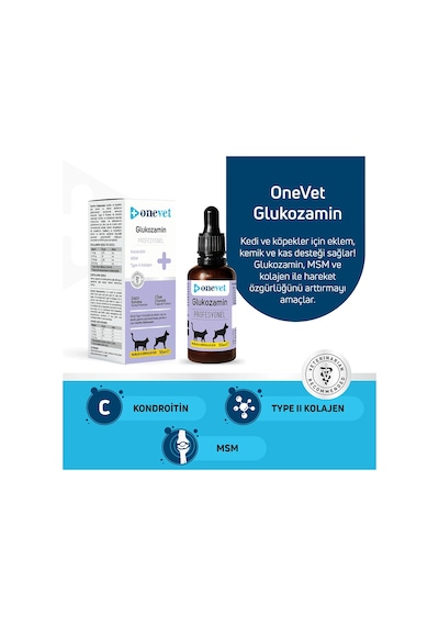 Onevet Kedi ve Köpekler İçin Eklem ve Kıkırdak Sağlığı Destekleyici Glukozamin Damla 50 Ml