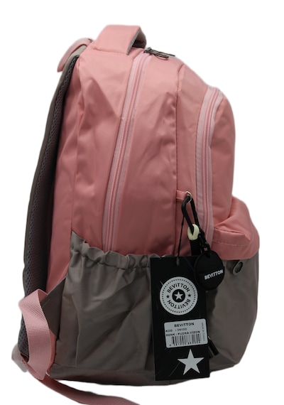 2200 Hafif Kullanışlı Okul Sırt Çantası Unisex Okul Çantası Vizon - 124-Pembe