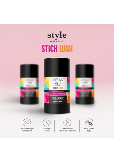 Lexroo Style Guide Güçlü Tutuş Sağlayan Saç Sabitleyici Stick Wax 35 Gram