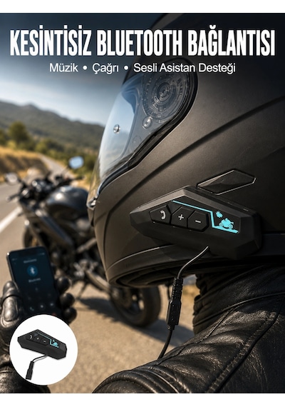 Zenvia Kask Kulaklık Bluetooth Motosiklet Kulaklık Intercom Su Geçirmez Znv2026 08706602