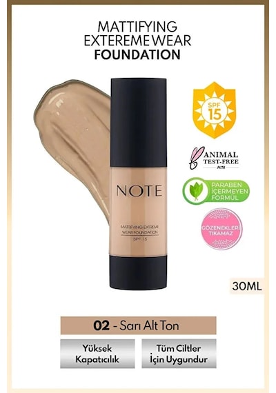 Spf 15 Mat Kapatıcı Fondöten - 02 Natural Beige Diğer