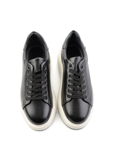 Bambi Siyah Floter Hakiki Deri Erkek Sneaker E01401120740