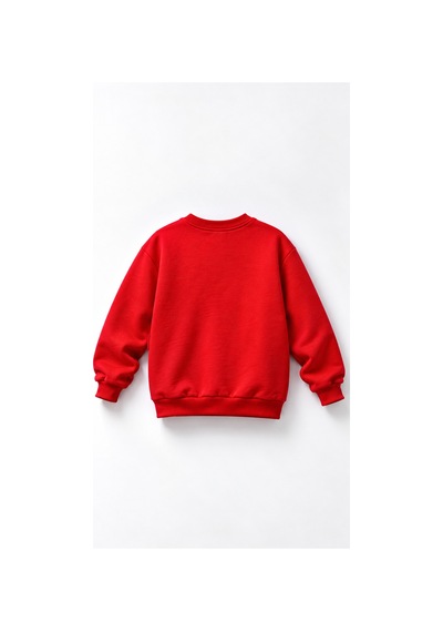 Overdo Kids Erkek Çocuk Kabarma Baskılı 2ip Sweatshirt Kırmızı