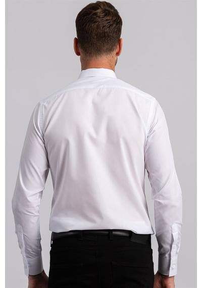 Tudors Slim Fit Dar Kesim Düz Erkek Gömlek-5178 Beyaz Tudors Slim Fit Dar Kesim Düz Erkek Gömlek-5178 Beyaz