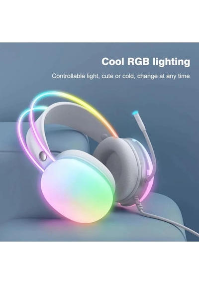 Rainwork 7.1 Rgb Transparan Led Effect Gaming Headset Oyuncu Gaming Kulaklık Ct-x8