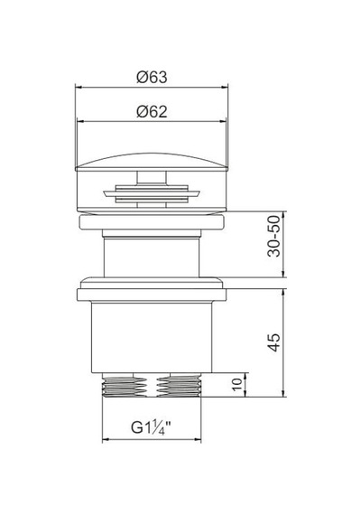Eca Yak 102199627 Bas Bırak Taşmasız Lavabo Sifon Başlığı Krom