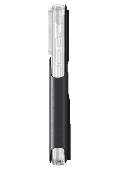 İphone 18 Pro Max Kılıf M-safe Özellikli Amazingthing Titan Lens Flip Serisi Kartlıklı Kapak Siyah