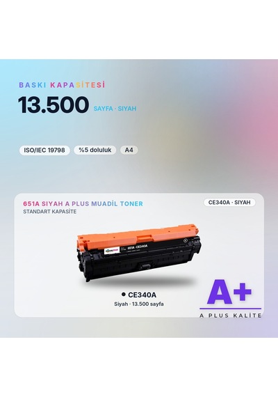 Hp 651a Ce340a Siyah Uyumlu Toner A Plus / Laserjet Enterprise 700 Color Mfp M775