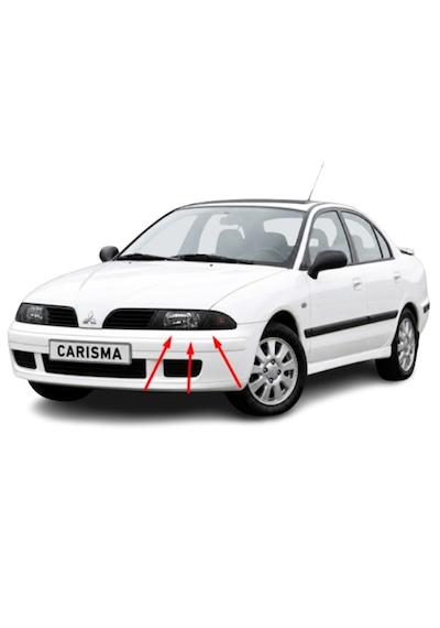 Mitsubishi Carisma 2000-2005 Arası Depo Sağ Ve Sol Far Takım Siyah Mr972793 / Mr972794