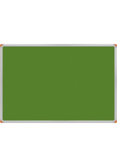 Duvara Monte Kumaş Kaplı Pano 60x200cm Alüminyum Çerçeveli Yeşil Beyaz