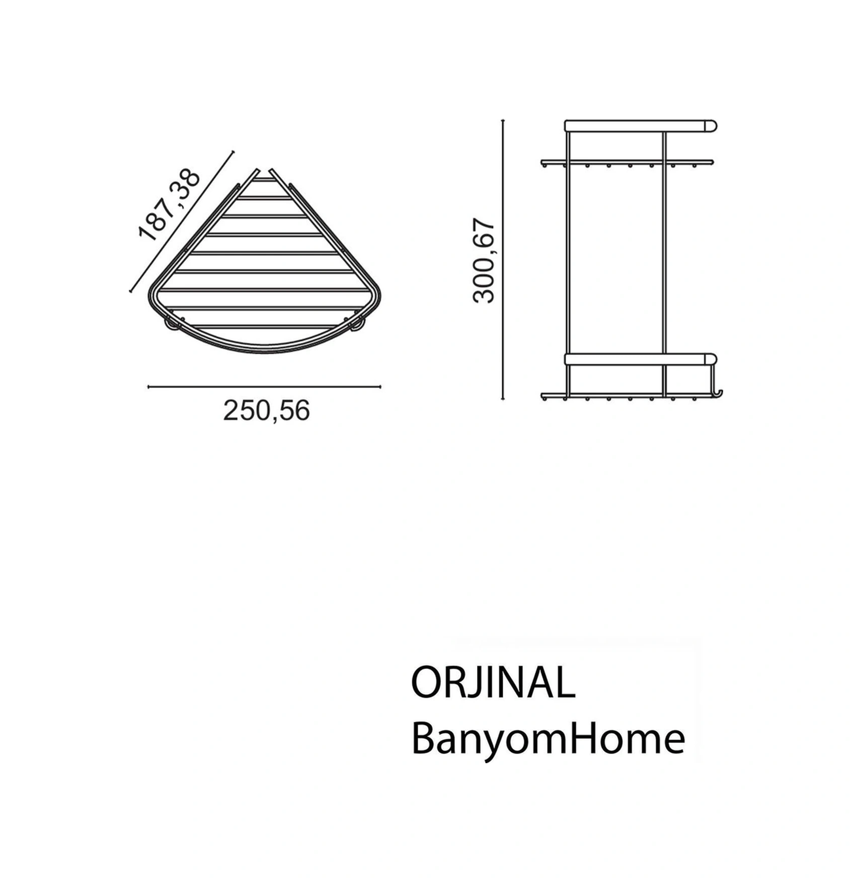 Çelik Banyo Birinci Kalite Paslanmaz Çelik Zerrin 2li 19x19 Cm Şampuanlık Köşe Süngerlik Krom