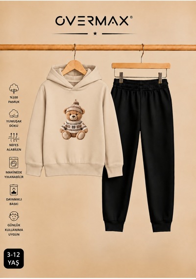Overmax Teddy Bear Baskılı Çocuk Kapüşonlu Sweatshirt Eşofman Takımı 3-12 Yaş Bej Üst-siyah Alt - 924458985 Bej Üst-siyah Alt Overmax Teddy Bear Baskılı Çocuk Kapüşonlu Sweatshirt Eşofman Takımı 3-12 Yaş Bej Üst-siyah Alt - 924458985 Bej Üst-siyah Alt