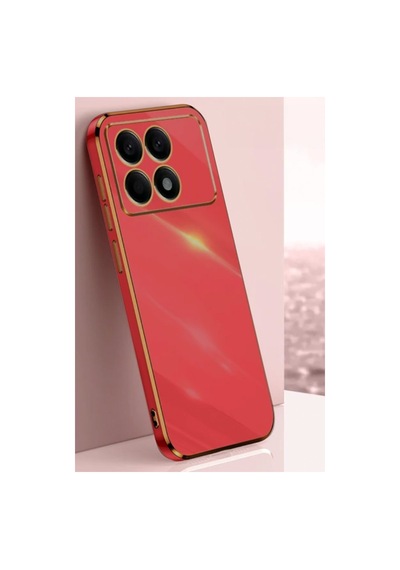 Xiaomi Poco X6 Pro Uyumlu Kılıf Volet Silikon - Kırmızı