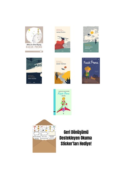 Antoine De Saintexupery 7 Kitap Set + Okuma Sticker'ları