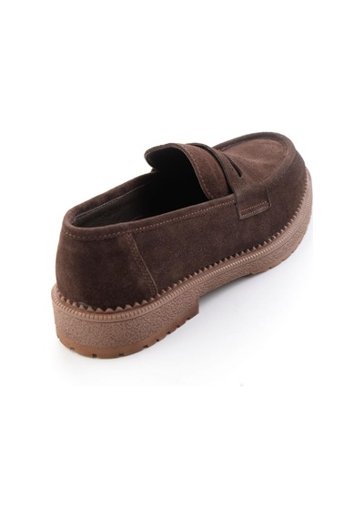 Kahve Süet Hakiki Deri Erkek Loafer Ayakkabı E01698634102