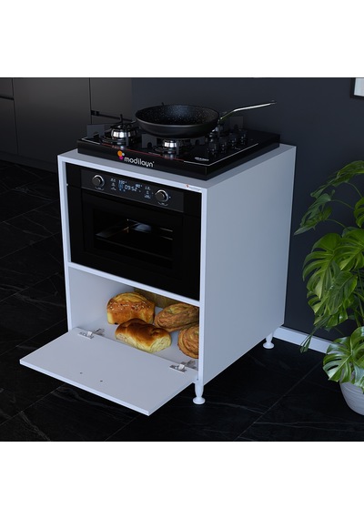 Modilayn Loya 1 Kapak 59,6 X 87,4 X 56 Cm Set Ocak Ve Fırın Set Ocak Tezgah Yanı Hazır Mutfak Dolabı
