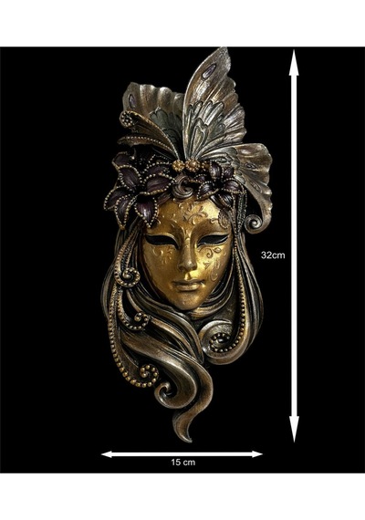 Kelebekli Kadın Duvar Mask 15x32cm