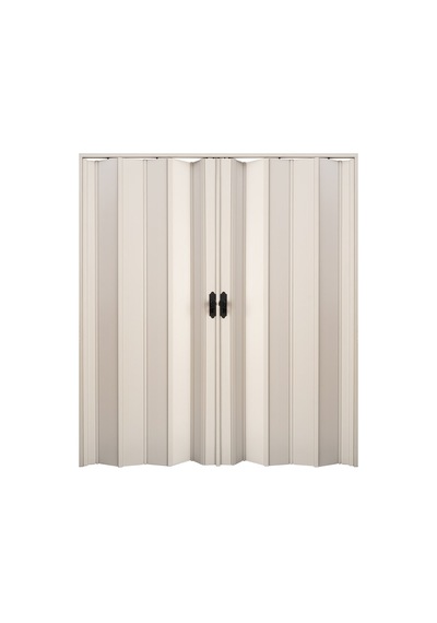 Faran Dekorasyon 170 x 215 Beyaz Renk Camsız Çift Açılım Pvc Akordiyon Kapı - FRNAKMODEL-0-148