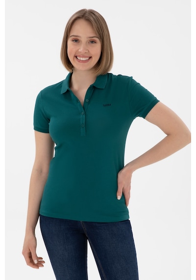 U.S. Polo Assn. Kadın Koyu Yeşil Basic Polo Yaka Tişört 50305764-VR101 U.S. Polo Assn. Kadın Koyu Yeşil Basic Polo Yaka Tişört 50305764-VR101