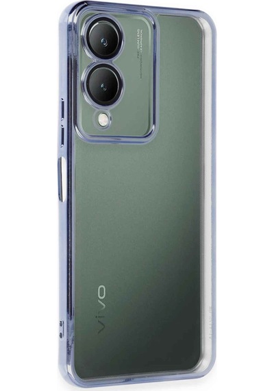 Newface Vivo Y17s Kılıf Razer Lensli Silikon - Açık Mavi Açık Mavi