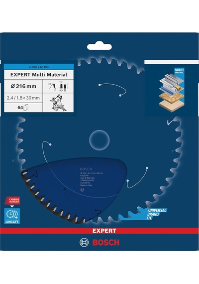 Professional Accessories 2608642493 Expert Daire Testere Bıçağı, Multi 216 X 30 X 2,4 Mm Z64t