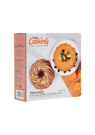 Tr Fun Cooking Rüzgar Gülü Alüminyum Döküm Granit Kaplama Kek Kalıbı 24 Cm Sarı Diğer
