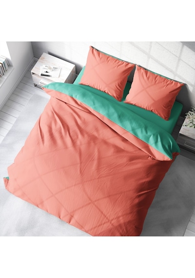 Monohome Deluxe Çift Taraflı Pamuk Ranforce Çift Kişilik Nevresim (531172106) Çok Renkli