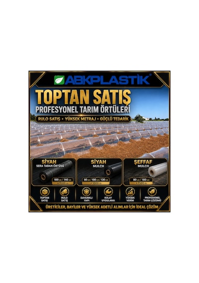 Abk-seffaf-mulch-80x1500m 80 Cm X 1500 M Şeffaf Mulch Abkplastik Tarım Örtüsü