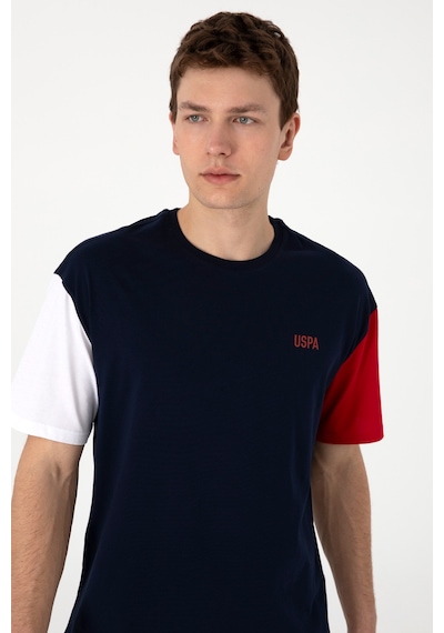 U.S. Polo Assn. Erkek Comfort Fit Bisiklet Yaka Lacivert Tişört 50306921-VR033
