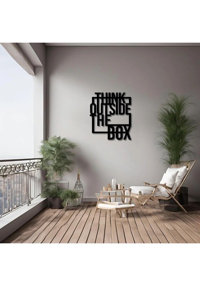 Metal Dekor Think Outside Metal Duvar Tablosu İmza