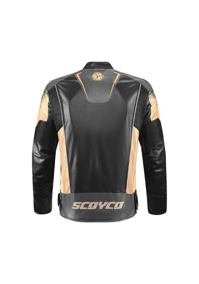 Scoyco Jk187 Motosiklet Montu Deri 4 Mevsim Oxford 600-d Dayanıklı Kumaş Motorcu Mont Black-gold