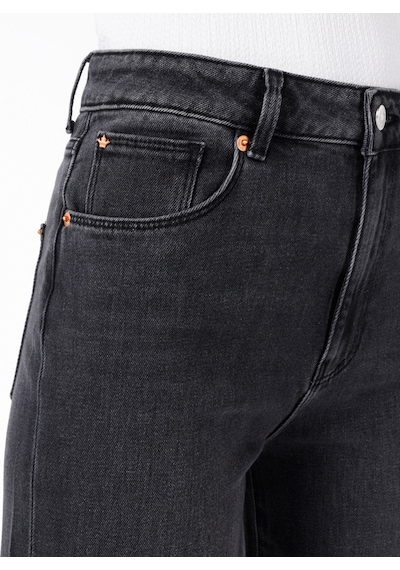 Colin's Colins 884 Lauren Normal Kesim Yüksek Bel Düz Paça Siyah Kadın Pantolon Denim