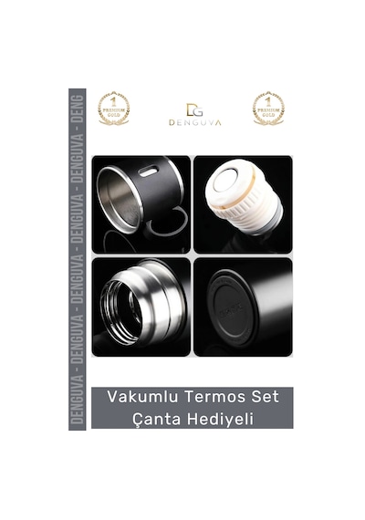 Özel Üretim Paslanmaz Çelik 3 Bardaklı Soğuk Sıcak Termos Vakumlu Termos Set Çanta Hediyeli 550 Ml Çok Renkli 84053039