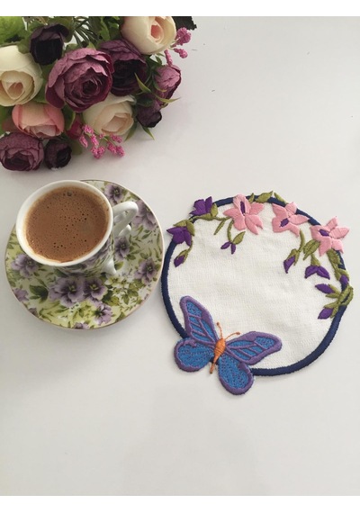 Nakışlı Kahve Yanı Sunum Peçetesi , Kokteyl Peçetesi