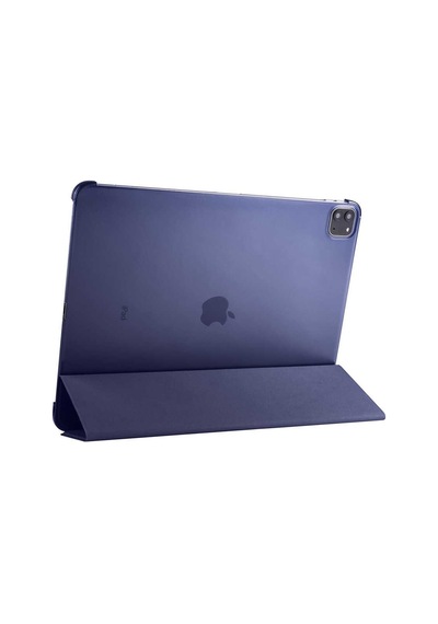 Lexroo İpad Pro 12.9 2022 M2 Smart Cover Standlı 1-1 Kılıf - Rose Gold Kapaklı Kılıf