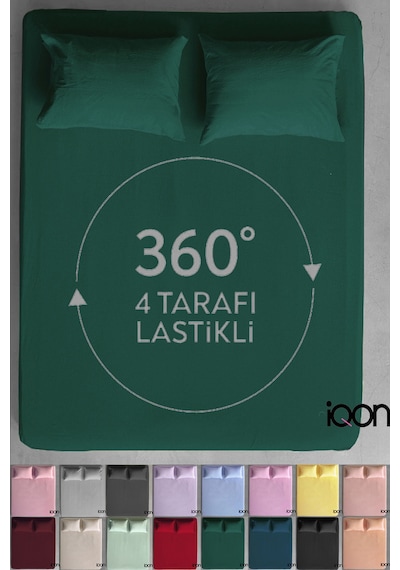 İqon Ranforce Dokuma Lastikli Çarşaf Takımı Tek Kişilik - 21 Renk Çok Renkli
