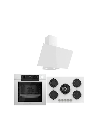 Ferre Steam Plus 75 Serisi QEP64CB-RS036-D078 3lü Cam Ankastre Set