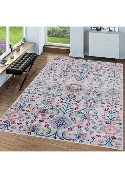 Rovigo Home Dijital Baskı Yıkanabilir Kaymaz Taban Salon Halısı RVG1558-HT755 Çok Renkli