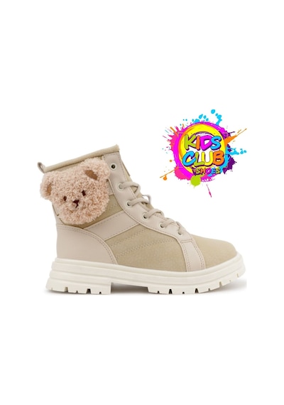 Cool Luno Hayvan Figürlü Ortopedik Kaymaz Taban Unisex Çocuk Bot Bej