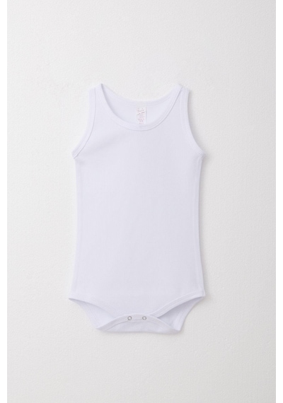 Breeze Kız Bebek Atlet Zıbın Body Çizgili 9 Ay-3 Yaş, Beyaz Beyaz