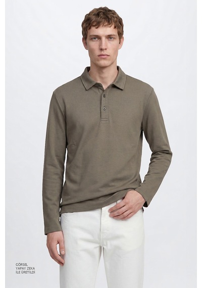 Altınyıldız Classıcs Erkek Hakı Pamuklu Slim Fit Dar Kesim Polo Yaka Uzun Kollu Esnek Tişört Haki Altınyıldız Classıcs Erkek Hakı Pamuklu Slim Fit Dar Kesim Polo Yaka Uzun Kollu Esnek Tişört Haki