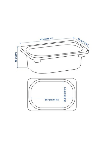 Ikea Trofast Saklama Kutusu, Açık Turuncu, 42x30x10 Cm