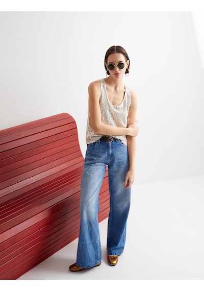 Koton Geniş Paça Kot Pantolon Standart Bel Cepli - Bianca Wide Leg Jeans Orta İndigo 4sal40333md İndigo Koton Geniş Paça Kot Pantolon Standart Bel Cepli - Bianca Wide Leg Jeans Orta İndigo 4sal40333md İndigo