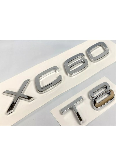 Volvo Xc60 Ve T8 Krom Bagaj Yazısı Seti 2'li 3m 3d Abs
