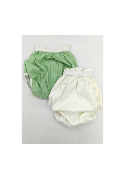 2 Adet Bebek Alıştırma Külot Yeşil Beyaz - 602767496 Yeşil Beyaz