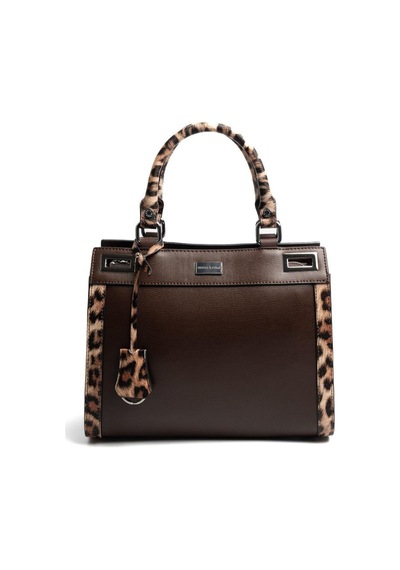 Silver Polo Sp1174 Kadın El Çantası Düz Kahve-kahve-leopar Taba
