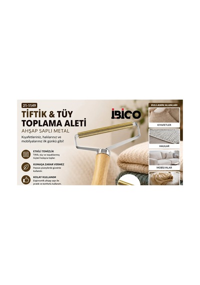 Ahşap Saplı Metal Tiftik Tüy Toplama 5580 çok renkli
