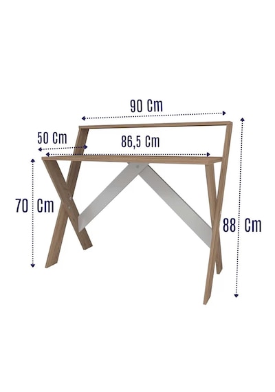 Reyo Home Enda X Ayaklı Ders Çalışma Masası 50x90cm Çam-antrasit Çam - Antrasit